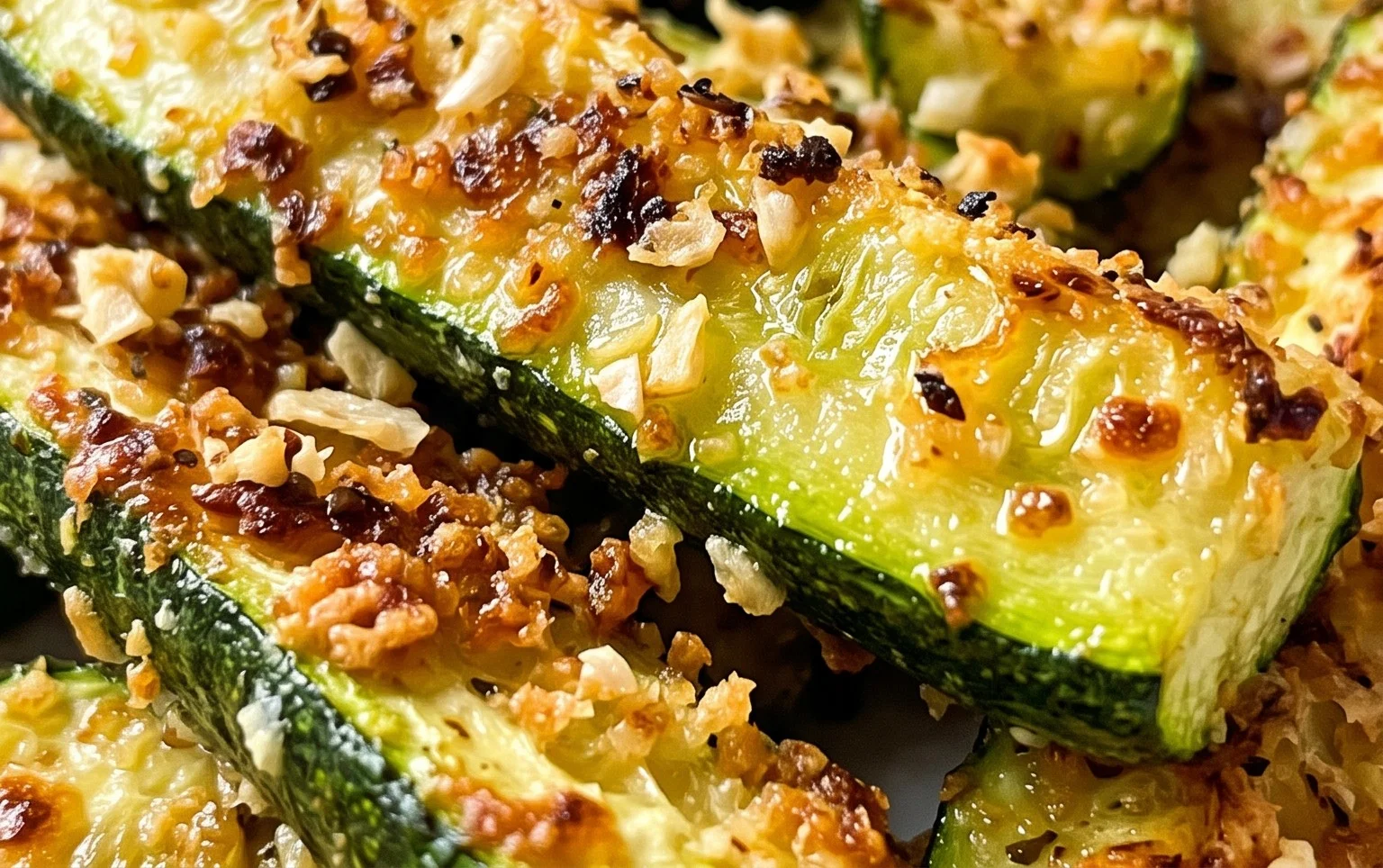 Irresistibly Crunchy Garlic Parmesan Roasted Zucchini