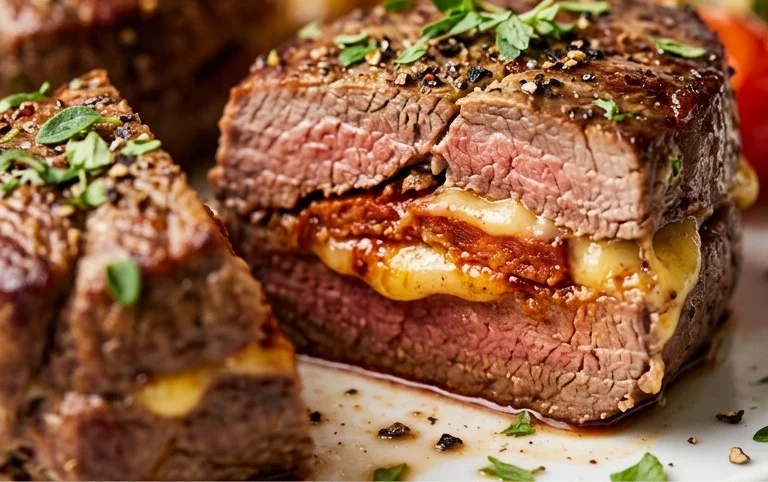 Filet mignon farci au beef chorizo et comté