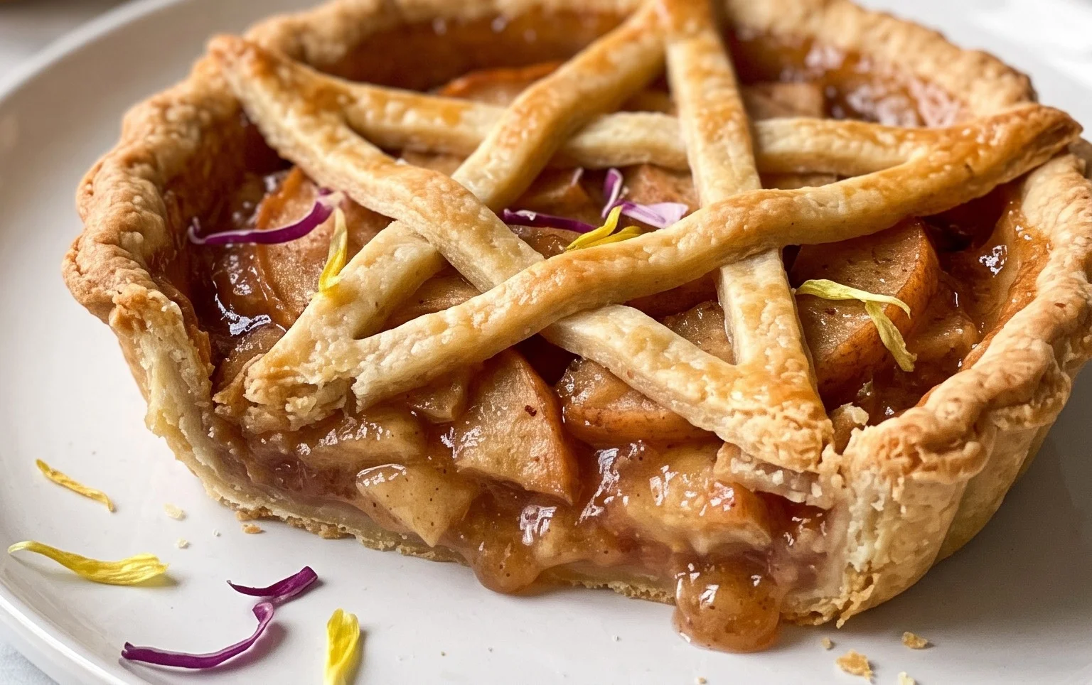 Pentagram Topped Vegan Apple Pies